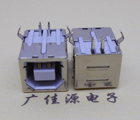 长沙USB BF90度母座 打印机接口 卧式插板DIP白胶