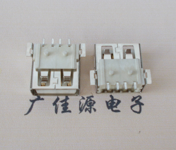 长沙USB AF方形脚 贴片母座 1.0/1.2柱子直边接口