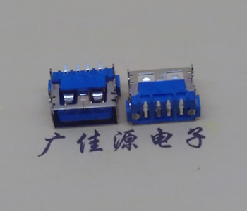 长沙AF短体10.0接口 蓝色胶芯 直边4pin端子SMT