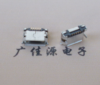 长沙Micro USB卷口 B型(无柱）插板脚间距6.4普通端子