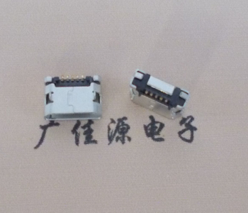 长沙MICRO USB接口 90度卧式母座 插板有柱直边