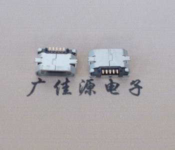 长沙Micro USB平口全贴板 鱼叉脚5.0长带定位柱加焊盘