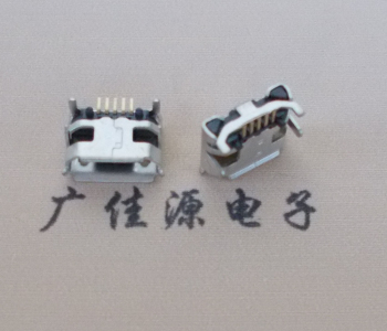 长沙Micro USB母座牛角间距7.2x6.6mm加长端子定位柱