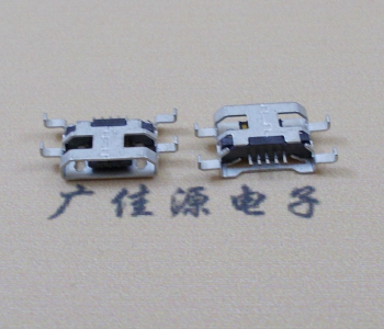 长沙MICRO USB 5PIN接口 沉板1.6MM 四脚插板无导位