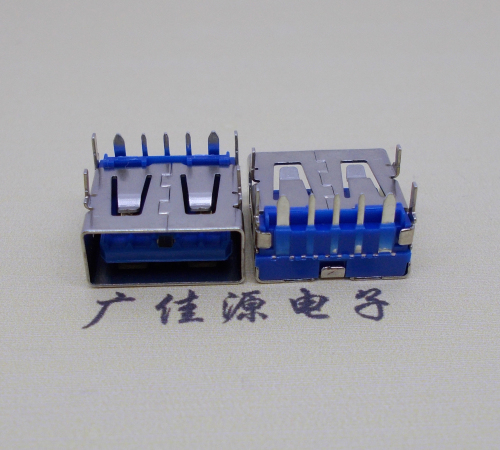 长沙 USB5安大电流母座 OPPO蓝色胶芯,快速充电接口