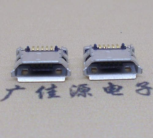 长沙高品质Micro USB 5P B型口母座,5.9间距前插/后贴端SMT